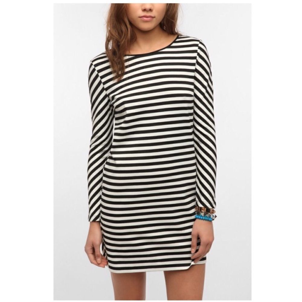 SILENCE & Noise Ponte Knit Stripe Dress